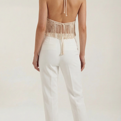 Francine | Top Halter de Macramé