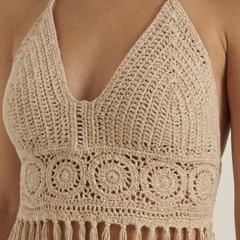 Harriet | Top Halter con Flecos