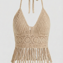 Harriet | Top Halter con Flecos