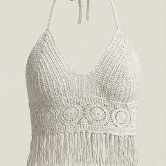 Harriet | Top Halter con Flecos