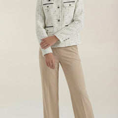 Heidi | Chaqueta de Tweed con Cuello a Contraste