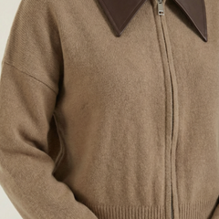 Herminia | Chaqueta Corta de Punto con Cuello