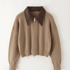 Irene | Chaqueta Corta de Punto con Cuello