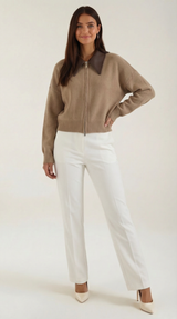 Herminia | Chaqueta corta de punto con cuello