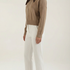 Herminia | Chaqueta Corta de Punto con Cuello