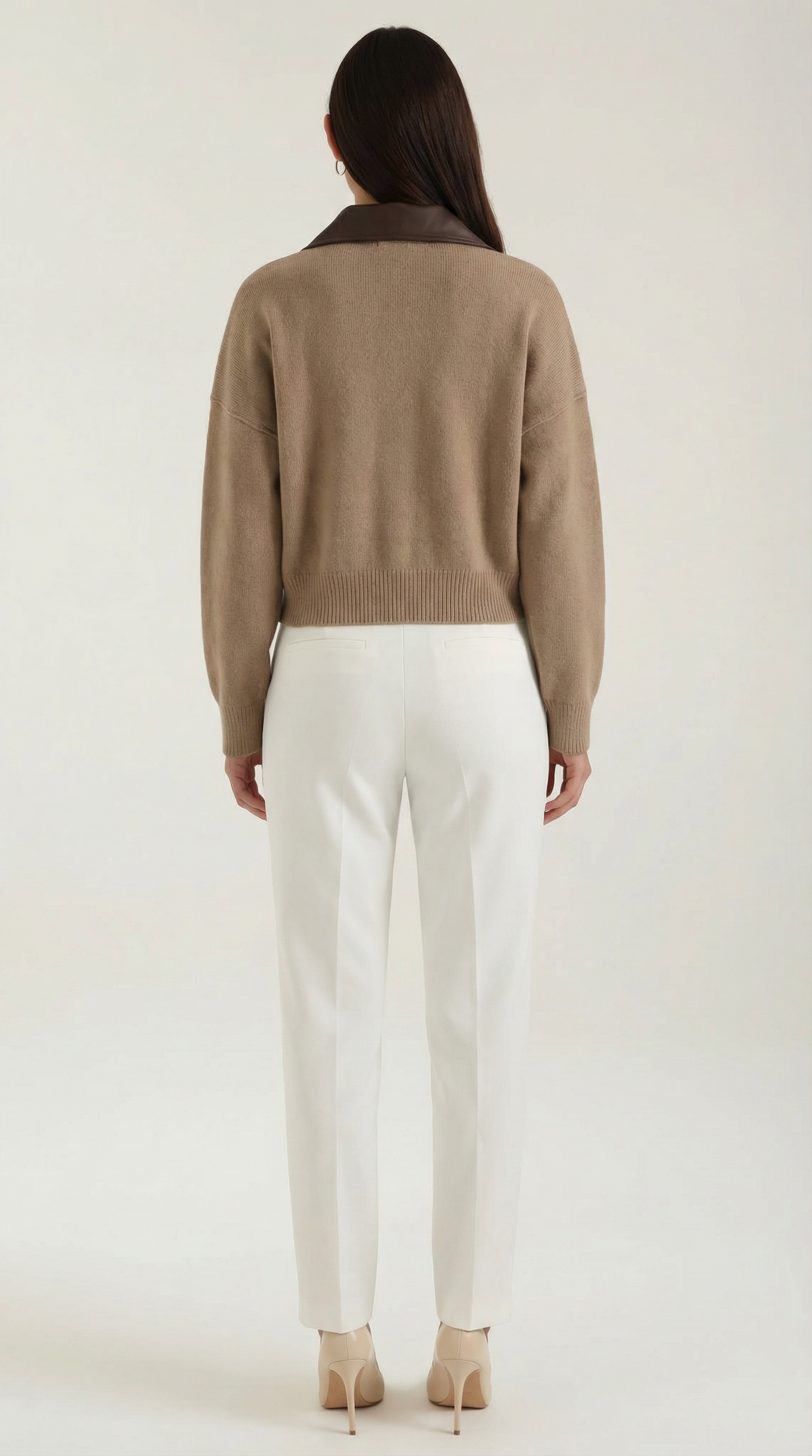 Herminia | Chaqueta Corta de Punto con Cuello