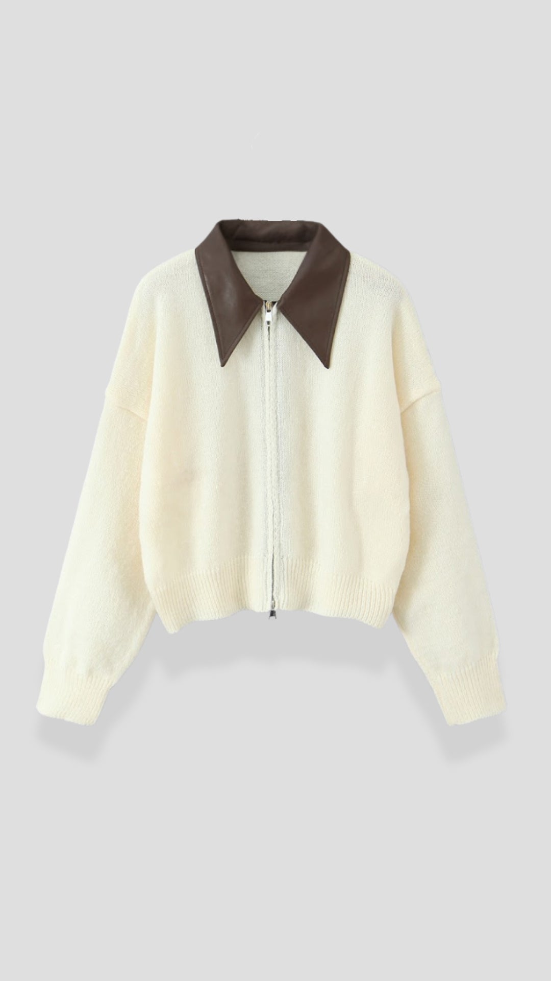 Herminia | Chaqueta Corta de Punto con Cuello