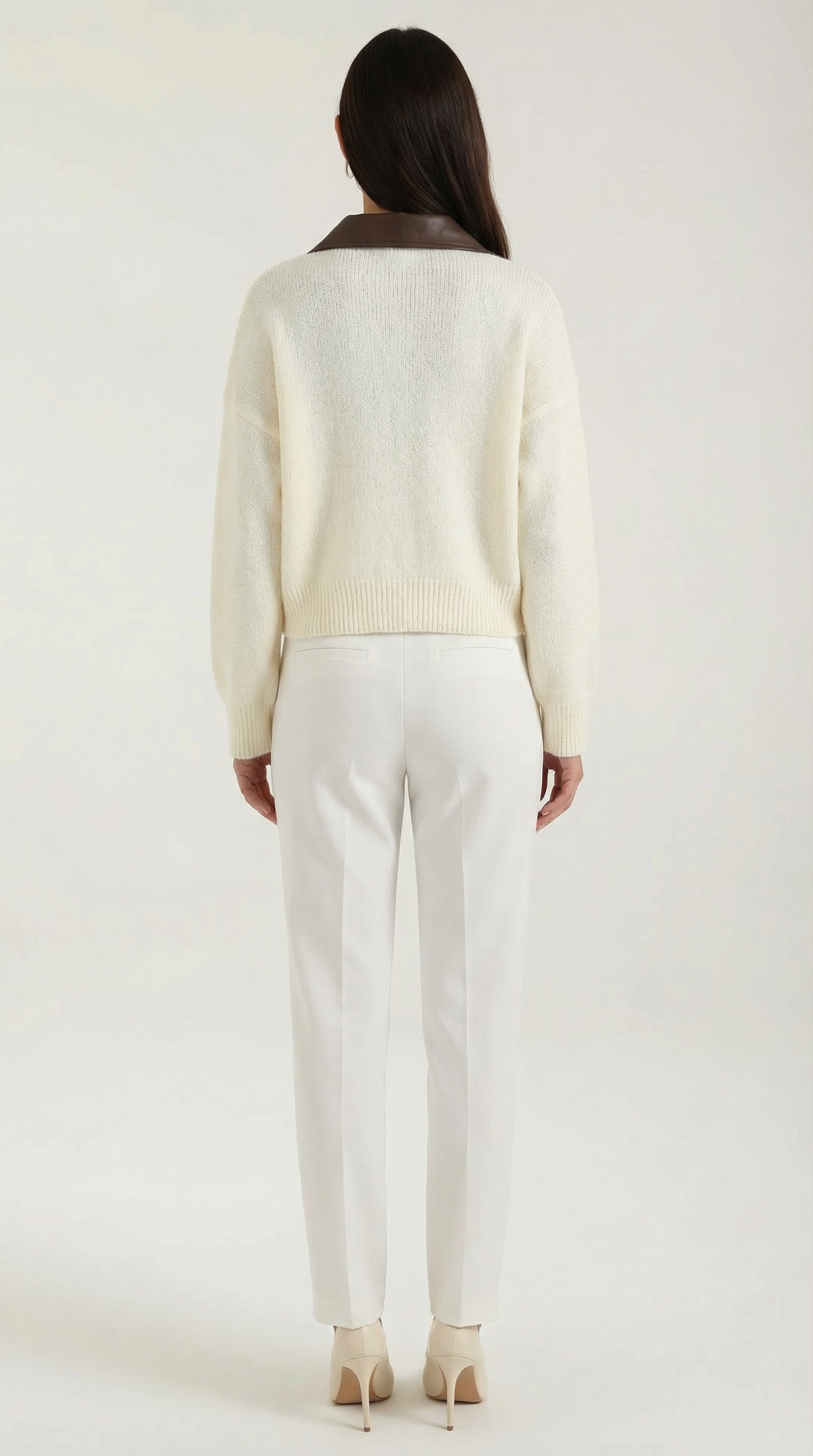 Herminia | Chaqueta Corta de Punto con Cuello