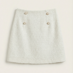 Isla | Falda Blanca Elegante