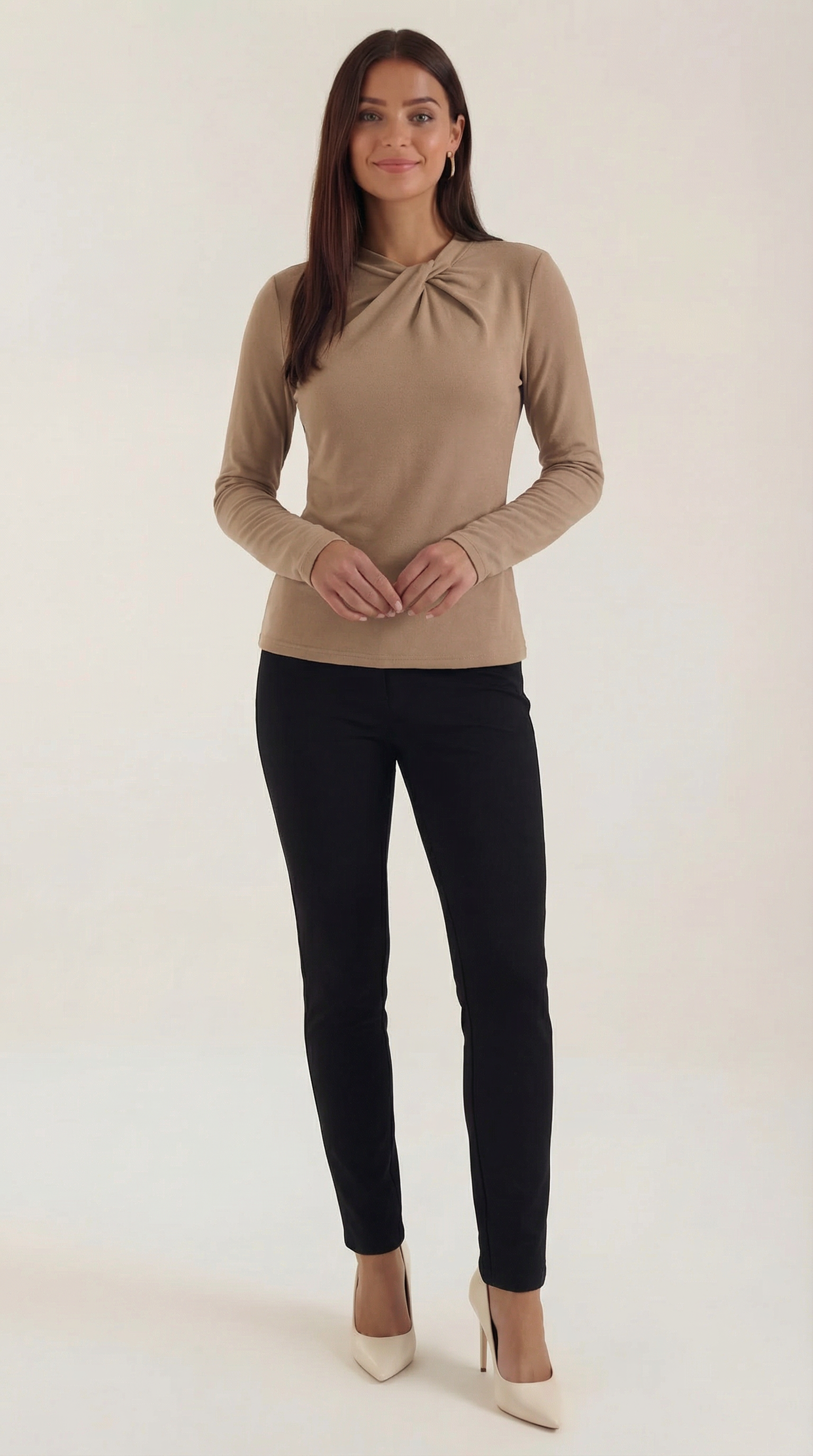 Jamie | Blusa con Cuello Alto y Lazo