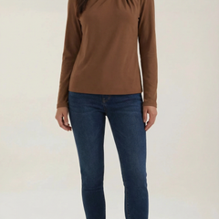 Jamie | Blusa con Cuello Alto y Lazo