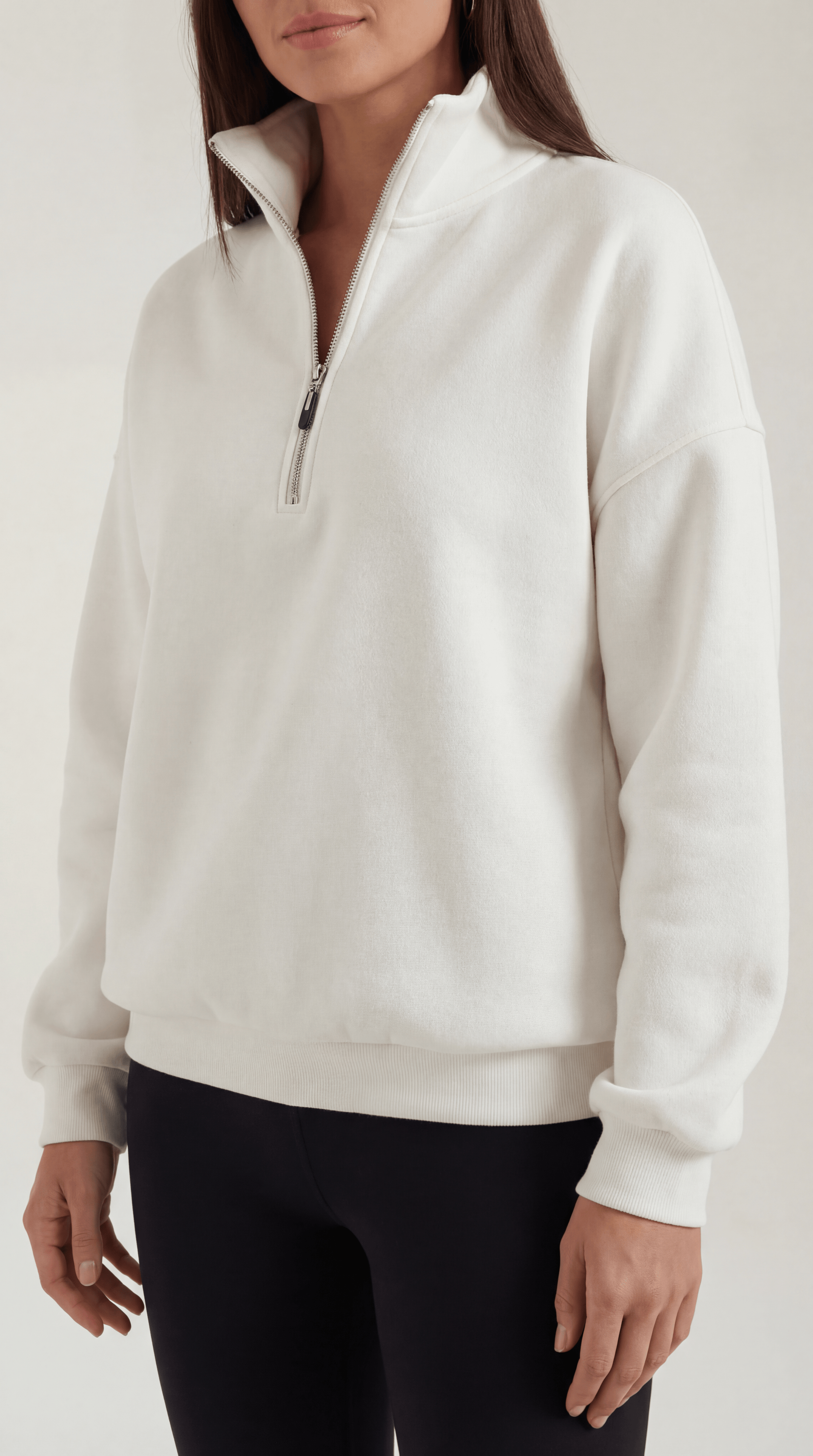 Lorena | Jersey Oversize con Cremallera al Cuello