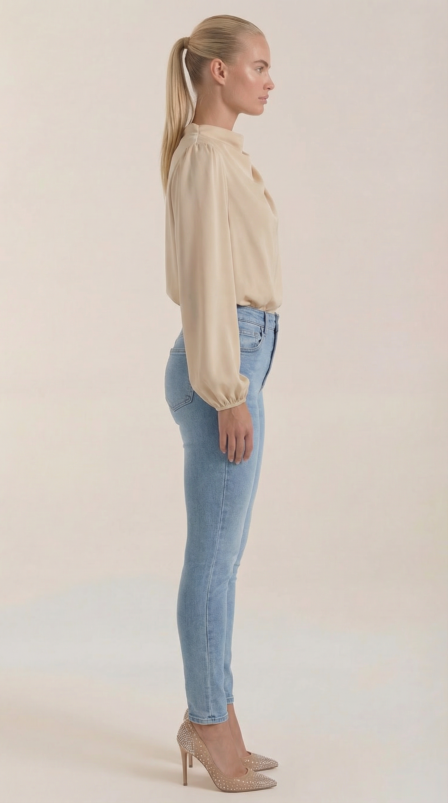 Marcia | Blusa Drapeada de Manga Larga