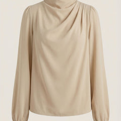Marcia | Blusa Drapeada de Manga Larga