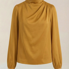 Marcia | Blusa Drapeada de Manga Larga