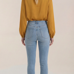 Marcia | Blusa Drapeada de Manga Larga
