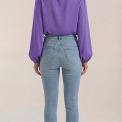 Marcia | Blusa Drapeada de Manga Larga