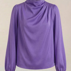 Marcia | Blusa Drapeada de Manga Larga
