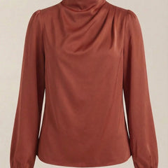 Marcia | Blusa Drapeada de Manga Larga