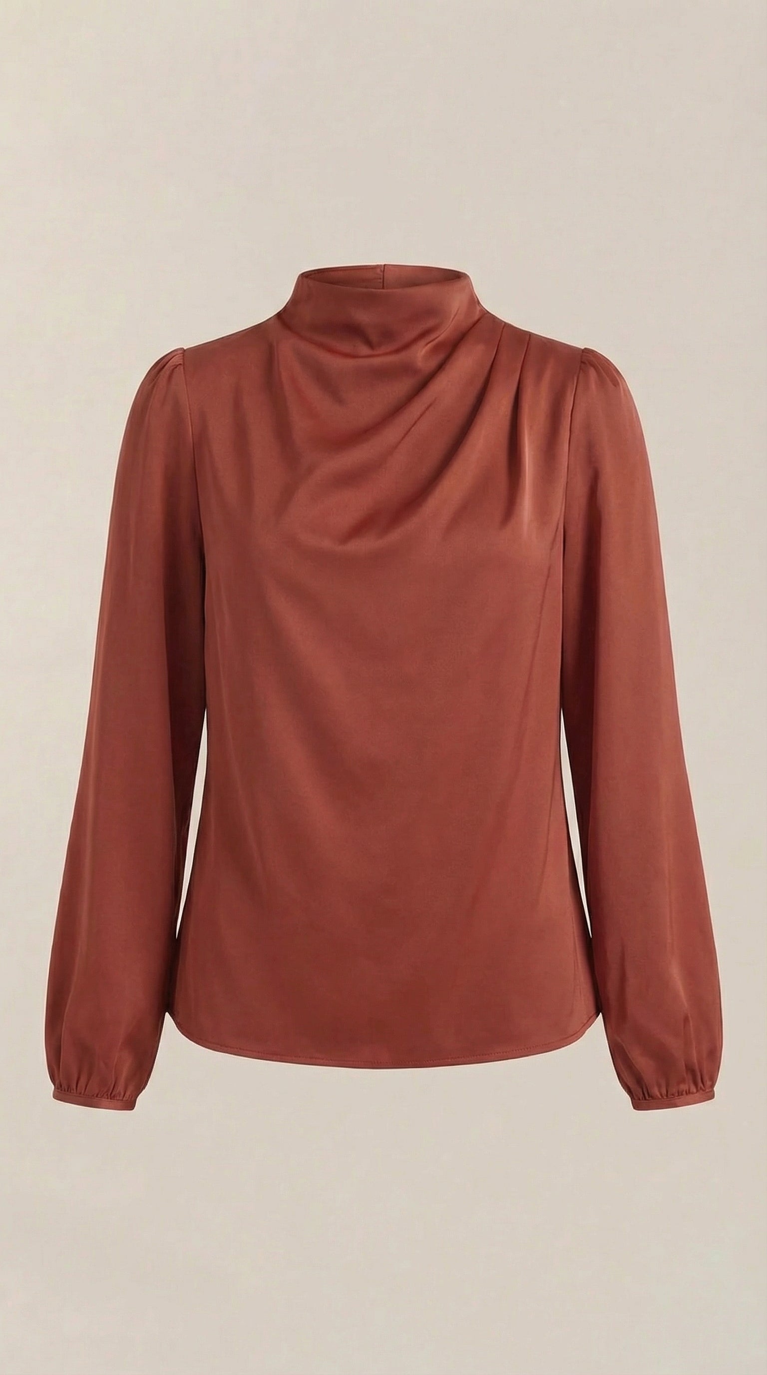 Marcia | Blusa Drapeada de Manga Larga
