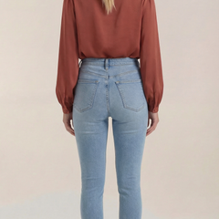 Marcia | Blusa Drapeada de Manga Larga