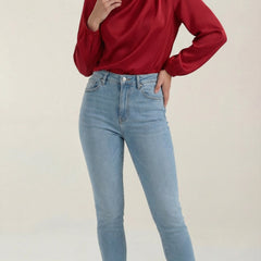 Marcia | Blusa Drapeada de Manga Larga