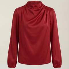 Marcia | Blusa Drapeada de Manga Larga