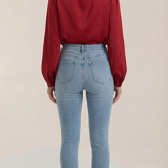 Marcia | Blusa Drapeada de Manga Larga