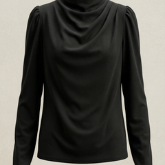 Marcia | Blusa Drapeada de Manga Larga