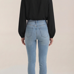 Marcia | Blusa Drapeada de Manga Larga