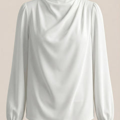 Marcia | Blusa Drapeada de Manga Larga