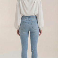 Marcia | Blusa Drapeada de Manga Larga