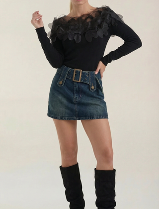 Beatriz | Suéter de Punto con Plumas