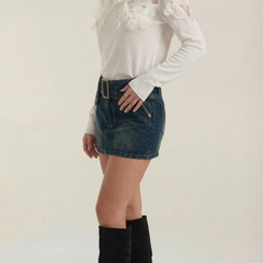 Beatriz | Suéter de Punto con Plumas
