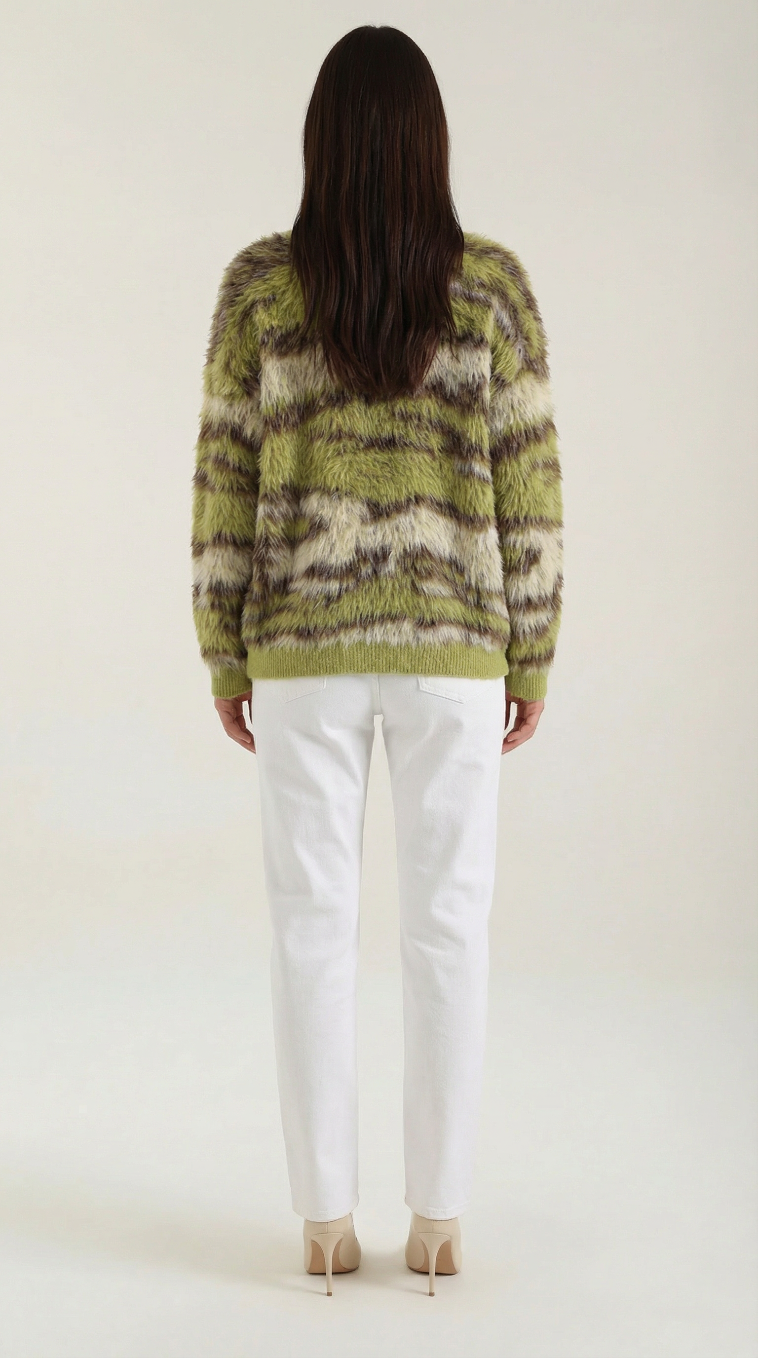 Zaira | Suéter Largo de Punto Estampado