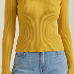 Michelle | Suéter de Canalé con Cuello en V