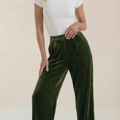 Nadine | Pantalón Ancho de Terciopelo