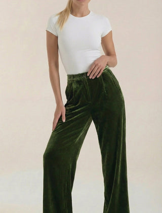 Nadine | Pantalón Ancho de Terciopelo