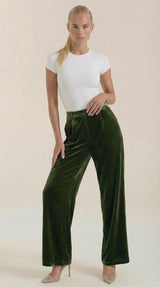 Nadine | Pantalón ancho de terciopelo