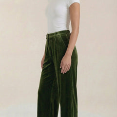 Nadine | Pantalón Ancho de Terciopelo