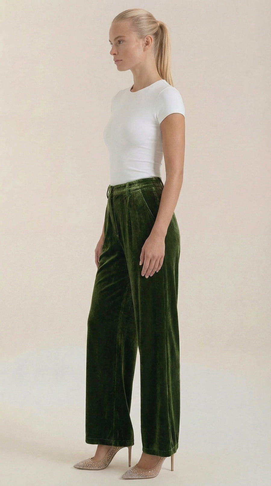 Nadine | Pantalón Ancho de Terciopelo