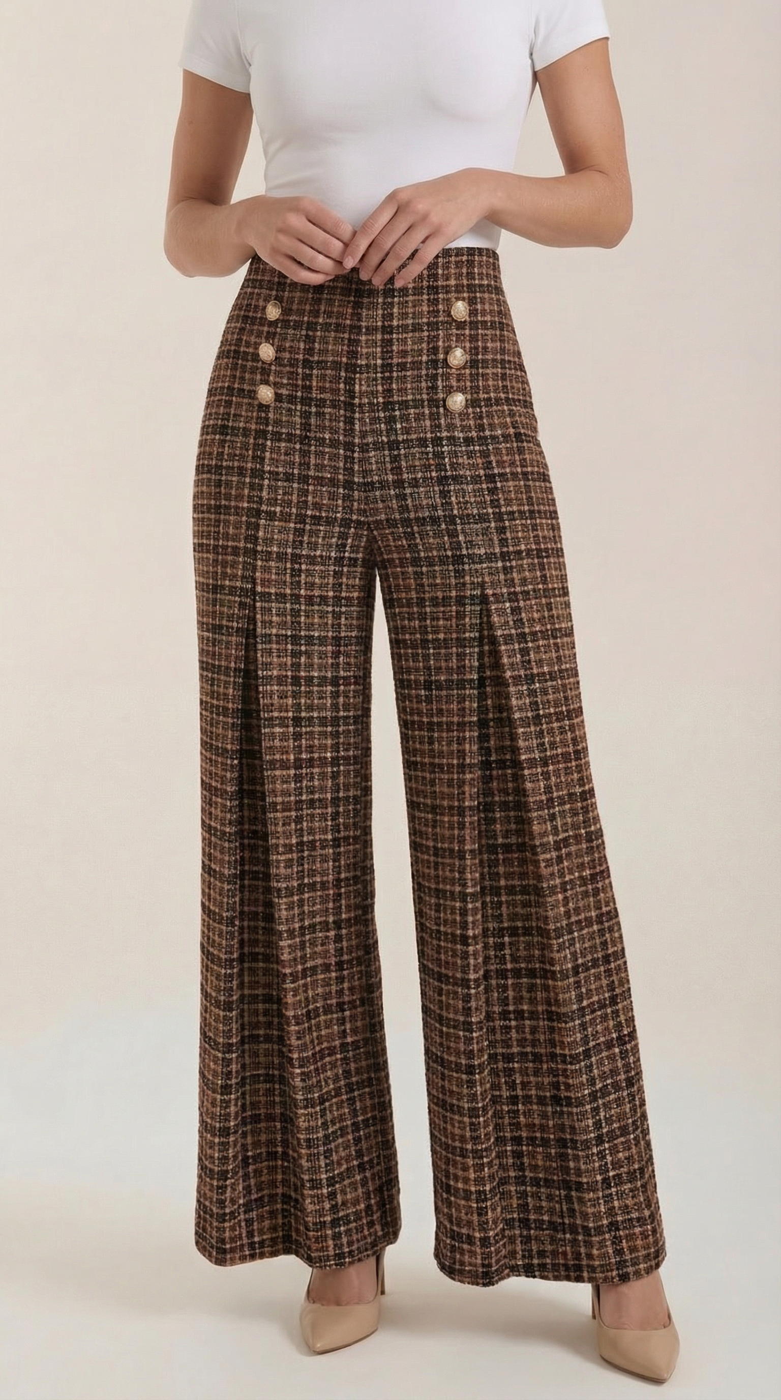 Naomi | Pantalón de Cuadros Clásico