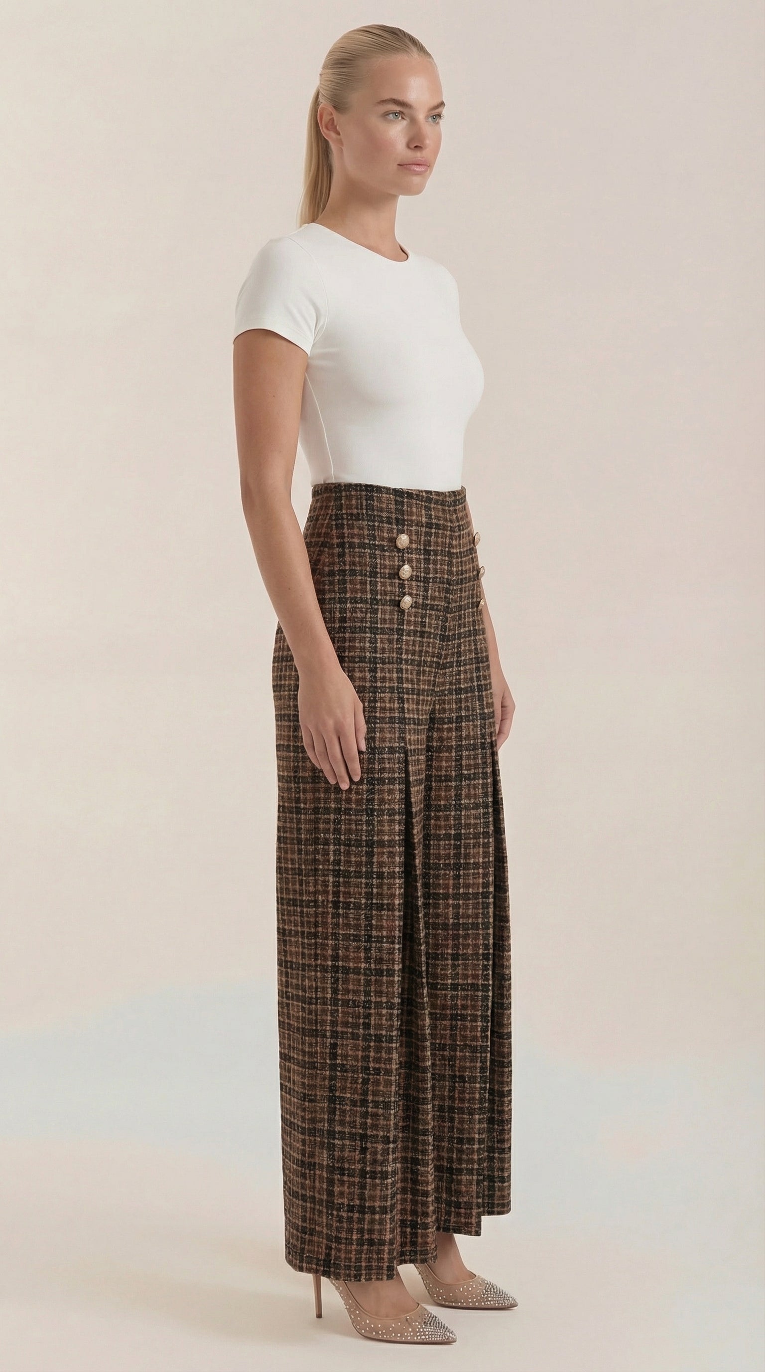 Naomi | Pantalón de Cuadros Clásico