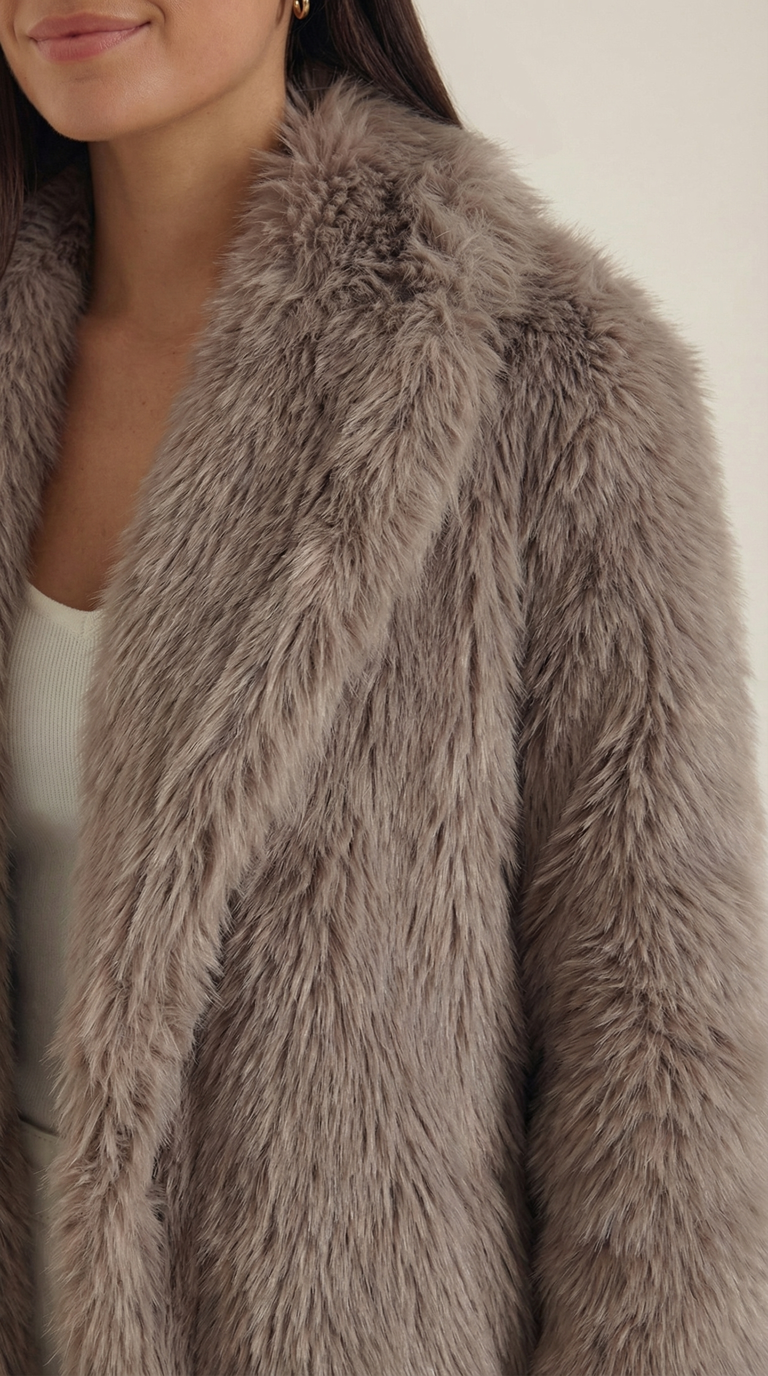 Narcissa | Chaqueta Larga de Piel Sintética