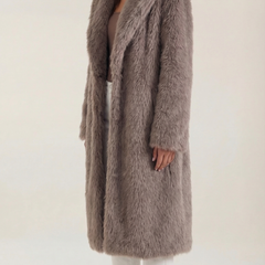 Narcissa | Chaqueta Larga de Piel Sintética