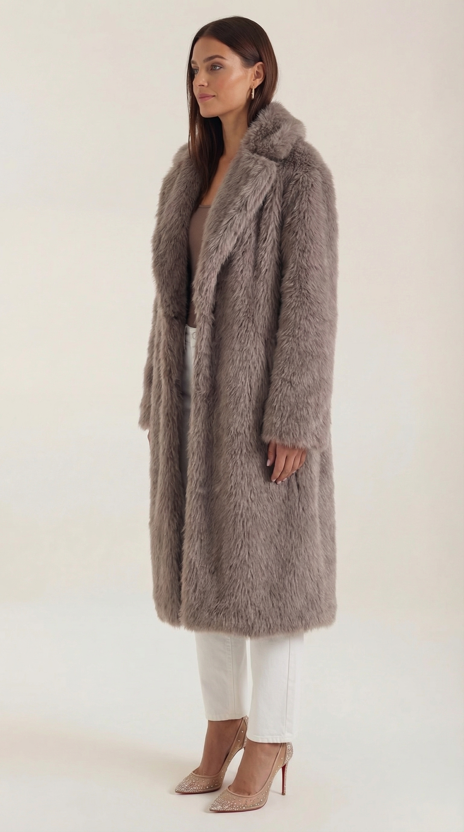 Narcissa | Chaqueta Larga de Piel Sintética