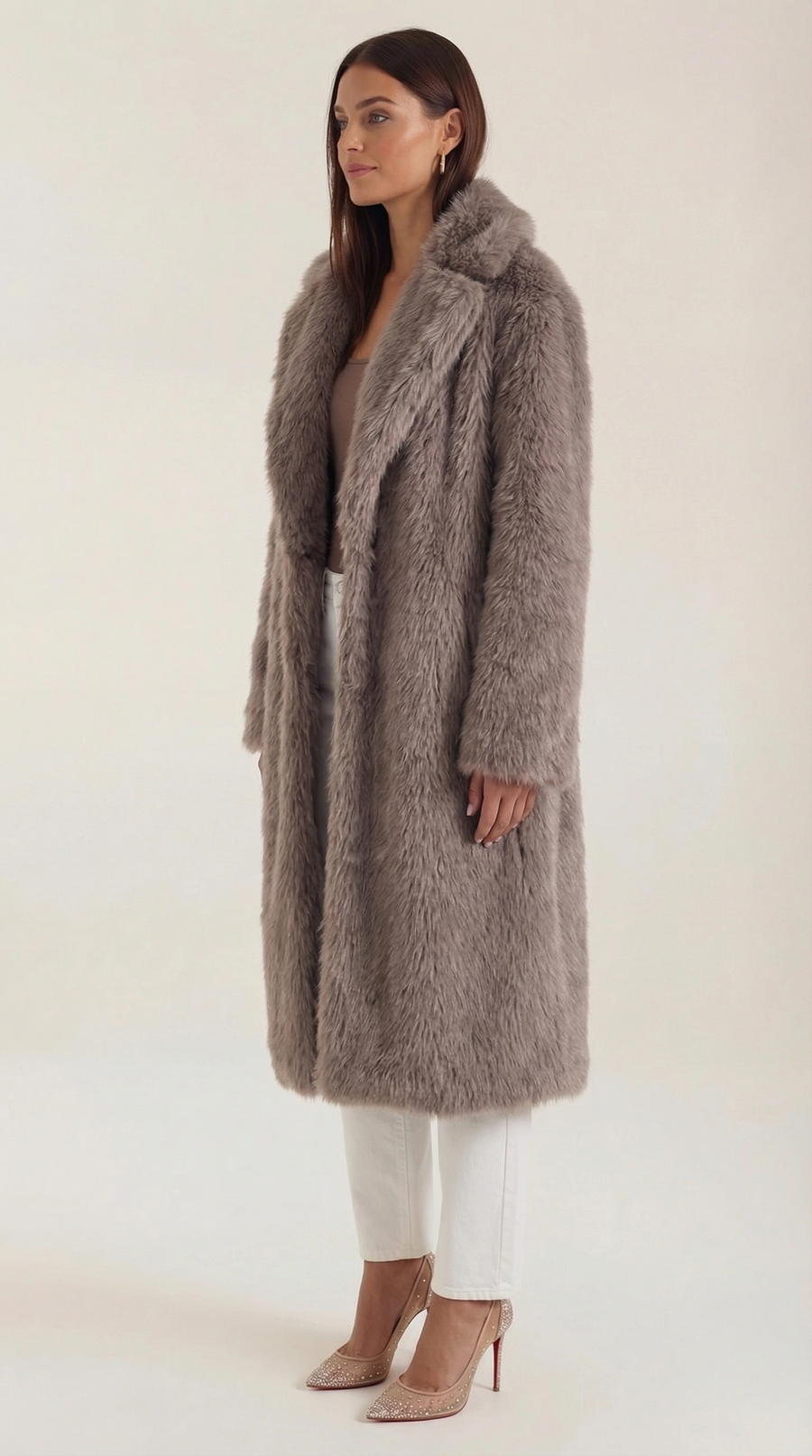 Narcissa | Chaqueta Larga de Piel Sintética