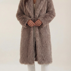 Narcissa | Chaqueta Larga de Piel Sintética