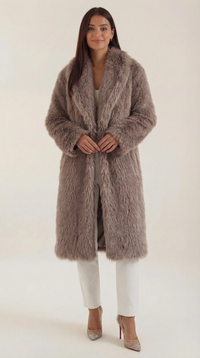 Narcissa | Chaqueta larga de piel sintética