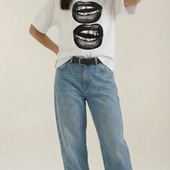 Natalia | Camiseta Oversize con Diseño Gráfico